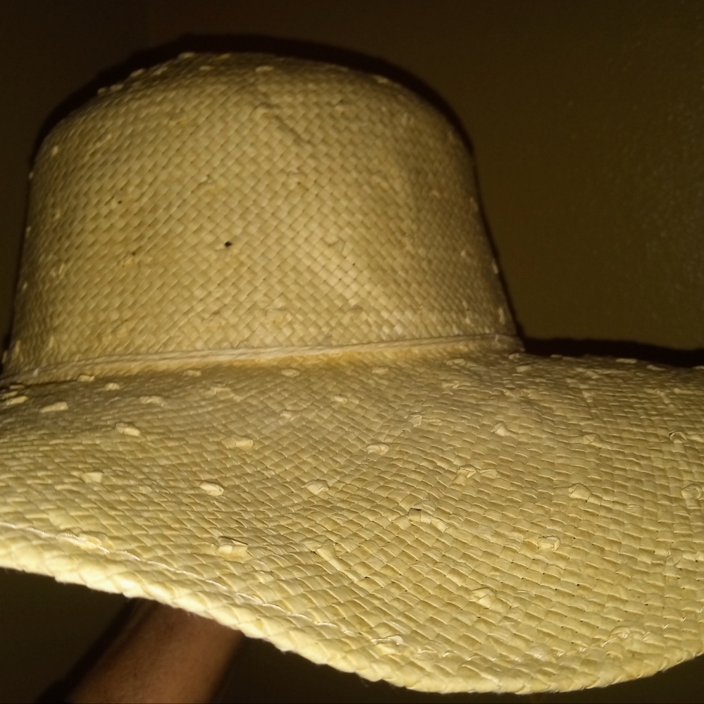 Panama Jack floppy woman's big brimmed beach hat with diamond weave, new tags